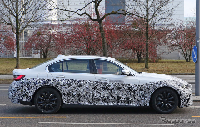 BMW 3シリーズセダンEV 開発車両(スクープ写真)