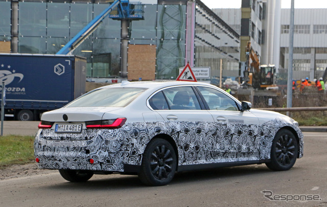 BMW 3シリーズセダンEV 開発車両(スクープ写真)