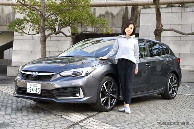 スバル インプレッサ 新型(2.0i-S Eye Sight)と飯田裕子氏