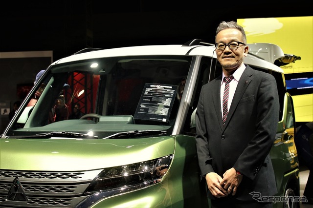 三菱デザイン本部プロダクトデザイン部デザイン・プログラム・マネージャーの大石聖二さん(東京オートサロン2020)