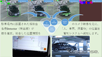 アマノとアイシン精機、一般駐車場で自動バレー駐車の実証実験を開始