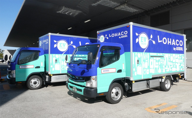 ASKUL LOGIST納車車両：電気小型トラック「eキャンター」