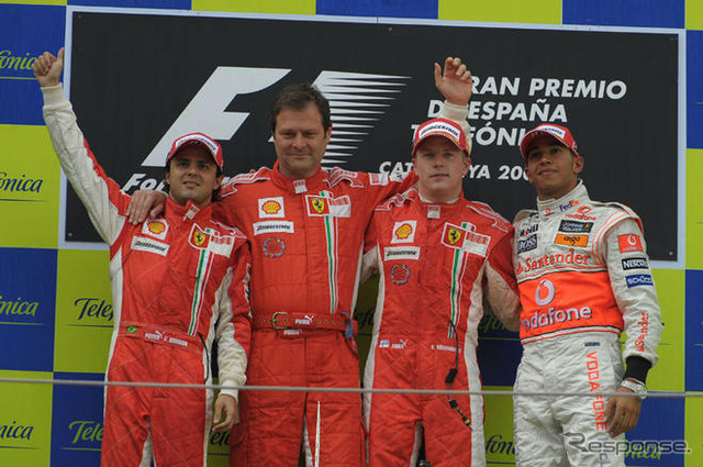 【F1スペインGP】決勝…フェラーリが連続1-2