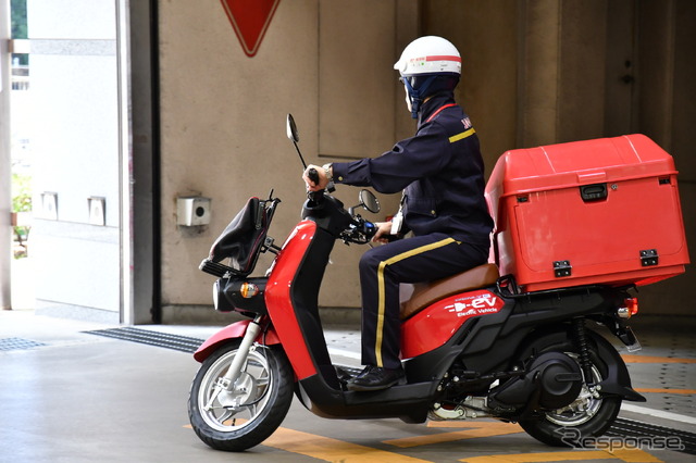 日本郵便に導入されるホンダの電動バイク『ベンリィe：』