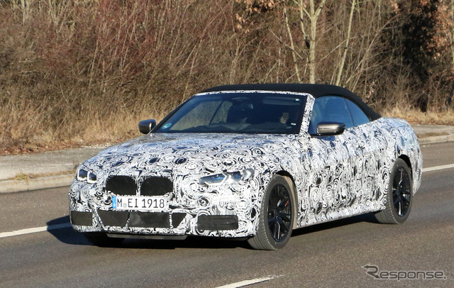 BMW 4シリーズ カブリオレ 新型プロトタイプ(スクープ写真)