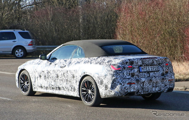 BMW 4シリーズ カブリオレ 新型プロトタイプ(スクープ写真)