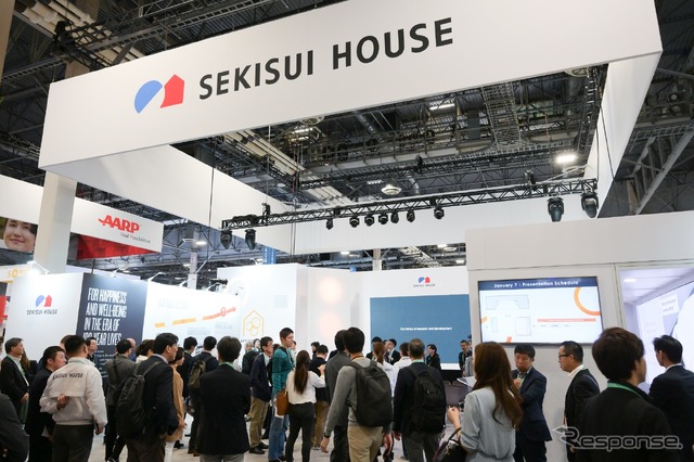 積水ハウスは2019年より一段と大型になったブースを出展した（CES 2020）。