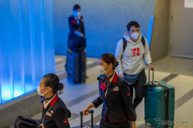 アメリカは、直近14日以内に中国にいた外国人の入国を禁じた。(2月2日、ロサンゼルス国際空港)