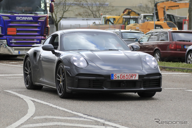 ポルシェ 911ターボS 新型プロトタイプ (スクープ写真)