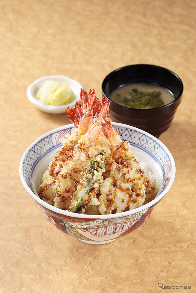 レストラン「海鮮三崎港」えびな天丼　1480円