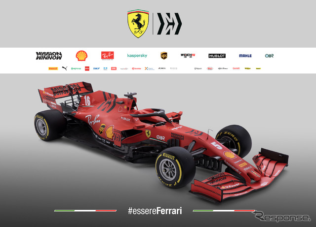 フェラーリの2020年型F1マシン「SF1000」。