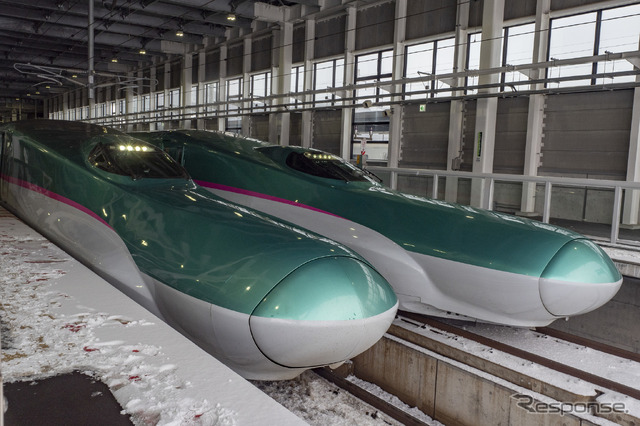 北海道新幹線では利用人員がKPIを上回ったものの、運輸収入は若干下回った。2020年1月2日、新函館北斗駅。