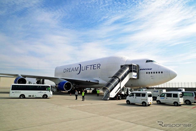 「ドリームリフター」がセントレアに飛来するのは週6便。運航は米国のアトラスエアーが担当する