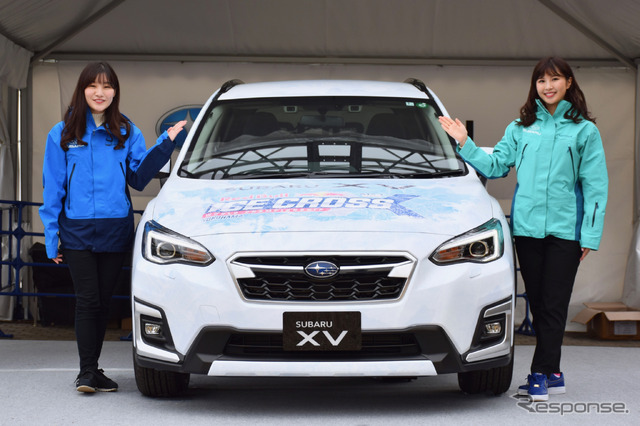 東京・恵比寿の本社ビルショールームからスバルスターズも2名参加しており、車両の説明や案内、写真撮影などに対応してくれた