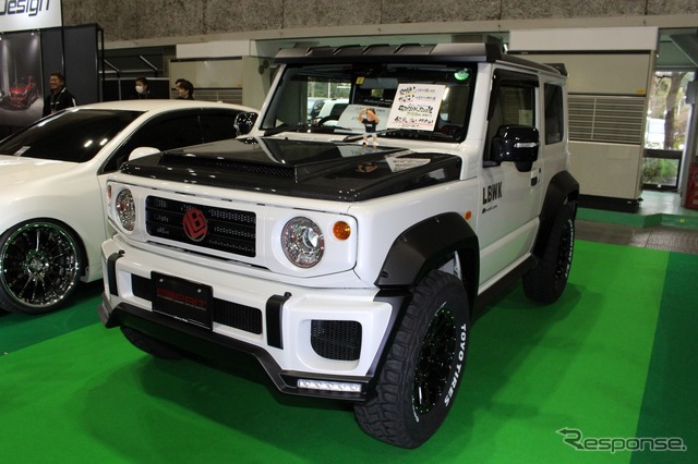 リバティーウォークが展示したLB☆nation G-mini。Gを思わせるフルコンプリートカーとして用意された。