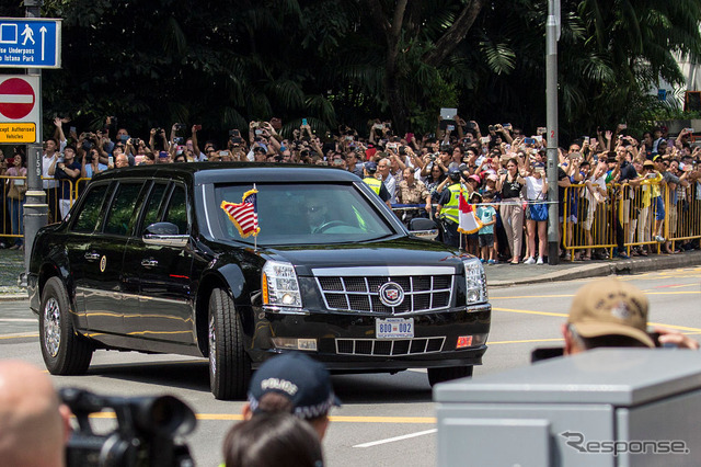 米大統領専用車ビースト（2018年シンガポール、参考画像）　