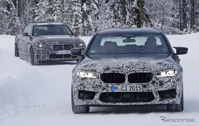 BMW M5 改良新型プロトタイプ スクープ写真