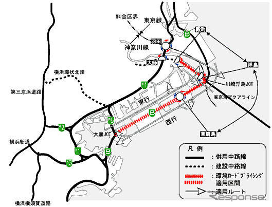 首都高 湾岸線でETC割引区間に変更