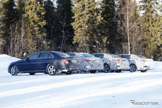メルセデスAMG C43/C53(仮)開発車両(スクープ写真)
