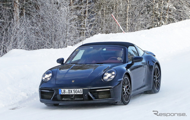 ポルシェ 911タルガ4 GTS 新型プロトタイプ(スクープ写真)