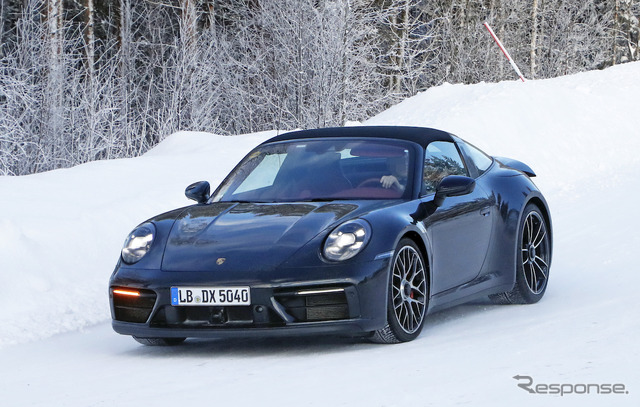 ポルシェ 911タルガ4 GTS 新型プロトタイプ(スクープ写真)
