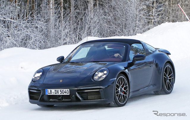 ポルシェ 911タルガ4 GTS 新型プロトタイプ(スクープ写真)