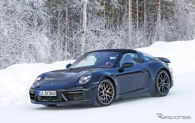 ポルシェ 911タルガ4 GTS 新型プロトタイプ(スクープ写真)