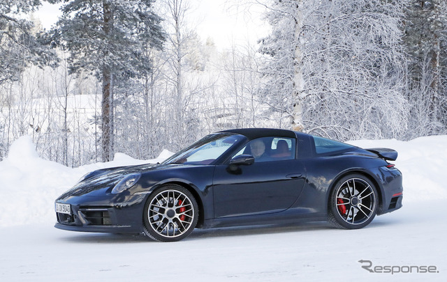 ポルシェ 911タルガ4 GTS 新型プロトタイプ(スクープ写真)