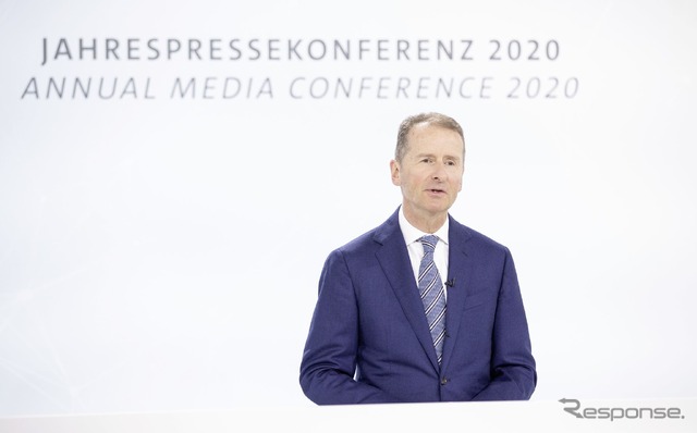 2019年通期決算を発表するフォルクスワーゲングループのヘルベルト・ディースCEO