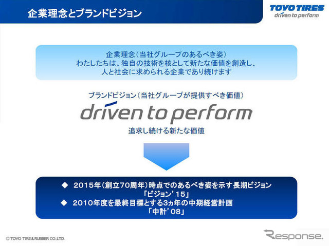 東洋ゴム、ブランドステートメント『追求し続ける新たな価値』