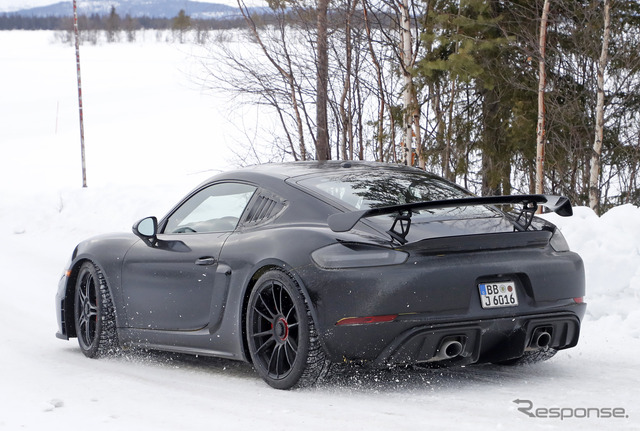 ポルシェ ケイマンGT4 RS 開発車両(スクープ写真)