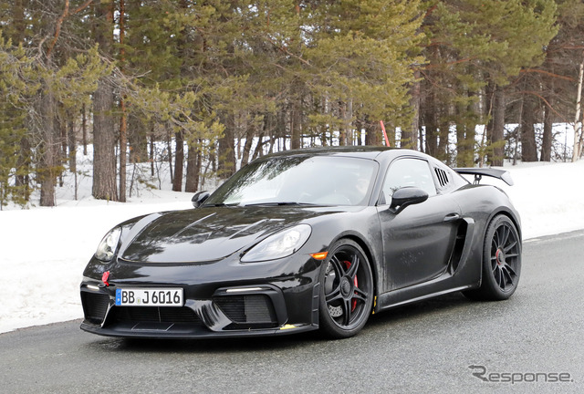 ポルシェ ケイマンGT4 RS 開発車両(スクープ写真)