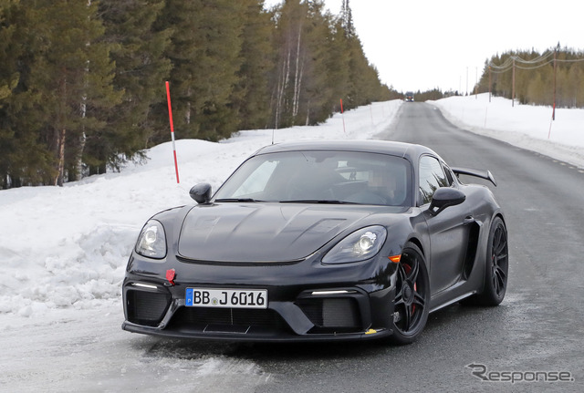 ポルシェ ケイマンGT4 RS 開発車両(スクープ写真)