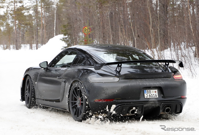 ポルシェ ケイマンGT4 RS 開発車両(スクープ写真)
