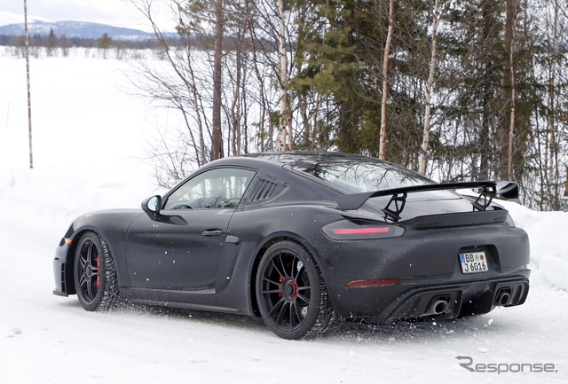 ポルシェ ケイマンGT4 RS 開発車両(スクープ写真)
