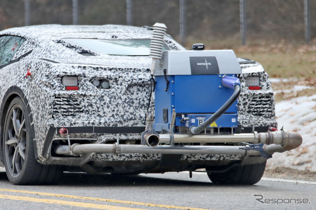 シボレー コルベット PHEV 開発車両(スクープ写真)