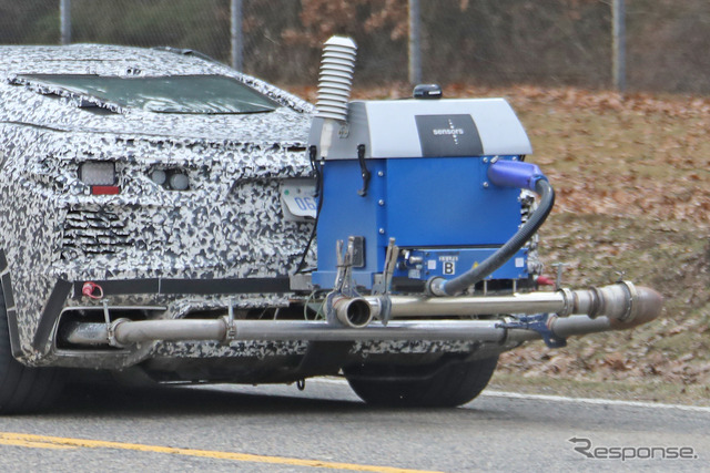 シボレー コルベット PHEV 開発車両(スクープ写真)