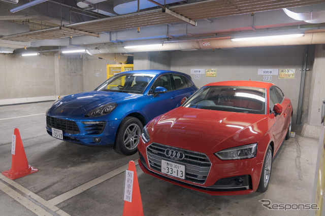 ポルシェ・マカンとアウディA5も用意。(注:再開にあたりラインナップの変更が行われています)