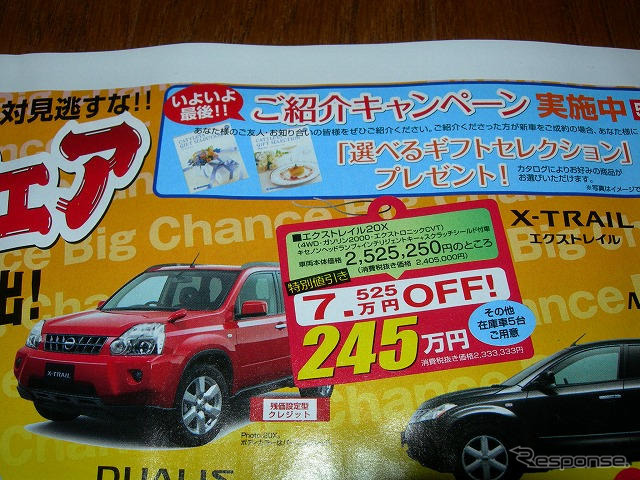 【明日の値引き情報】このプライスでこの新車を購入できるぞ