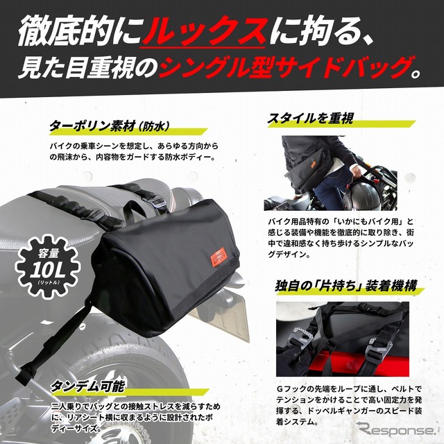 ターポリンシングルサイドメッセンジャーバッグ DBT509-BK