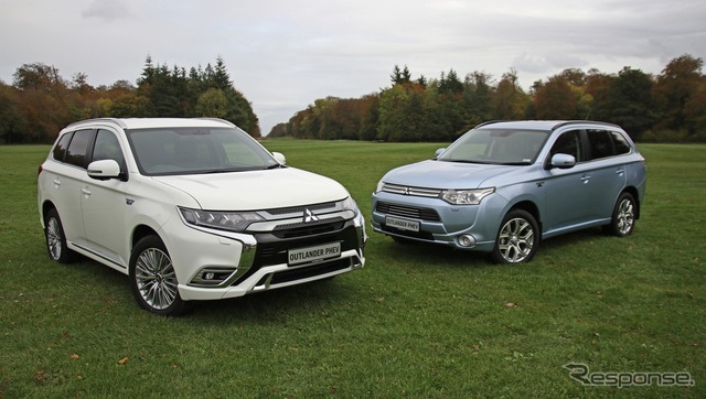 三菱 アウトランダー PHEVの最新モデルと2014年モデル(英国仕様)