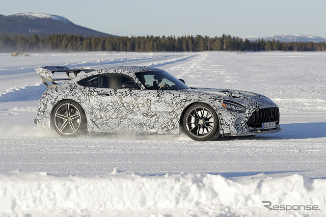メルセデス AMG GT R ブラックシリーズ開発車両(スクープ写真)