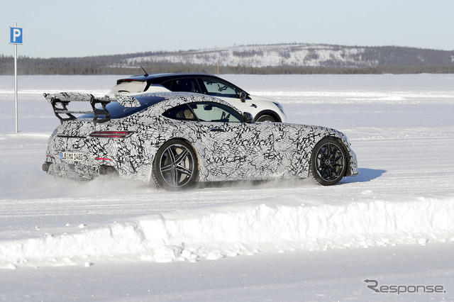 メルセデス AMG GT R ブラックシリーズ開発車両(スクープ写真)