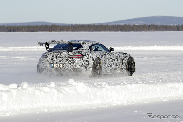 メルセデス AMG GT R ブラックシリーズ開発車両(スクープ写真)