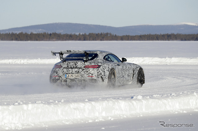 メルセデス AMG GT R ブラックシリーズ開発車両(スクープ写真)