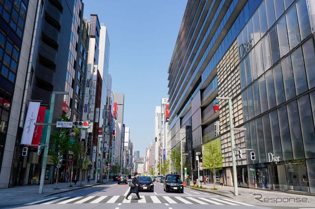 東京銀座、中央通り