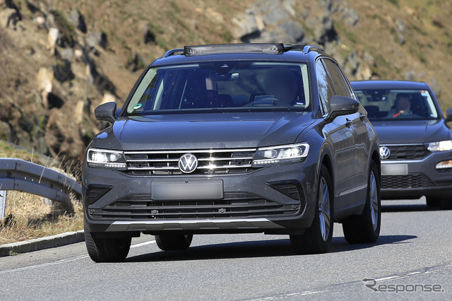 VW ティグアン 改良新型プロトタイプ(スクープ写真)