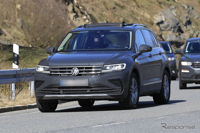 VW ティグアン 改良新型プロトタイプ(スクープ写真)