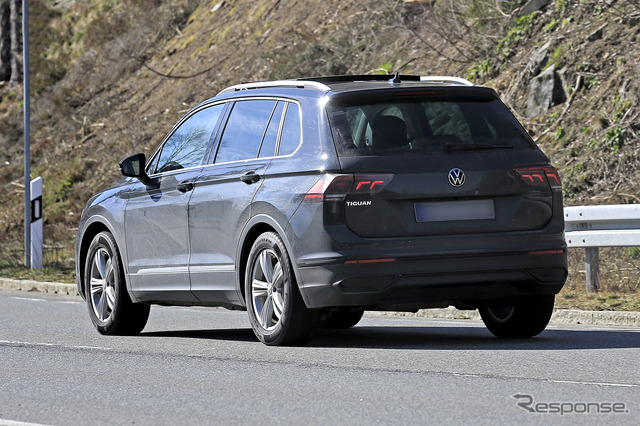 VW ティグアン 改良新型プロトタイプ(スクープ写真)