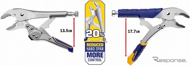 グリップの開閉幅を約20%短縮